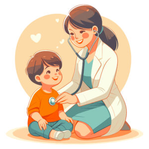 Doctor checking a kid | Pre school franchise model